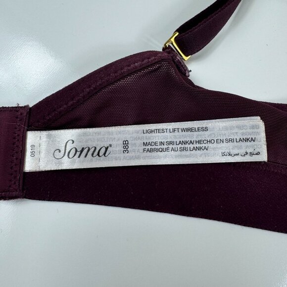 Soma Lightest Lift Wireless Bra 38B Lot of 2 Lightly Padded Convertible Bralette - Picture 12 of 12